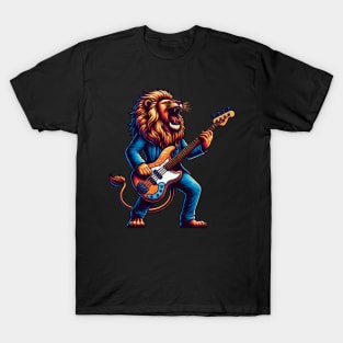 Lion Groove King: Roaring Bass T-Shirt